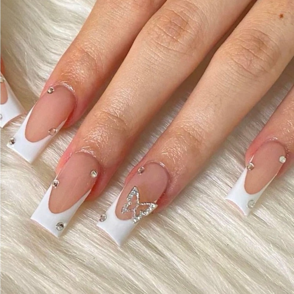 3D butterfly press on nails